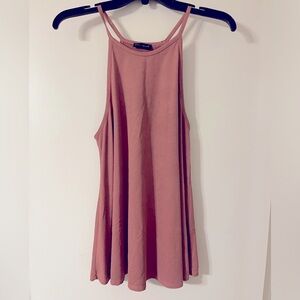 Pink Suede Tank Top